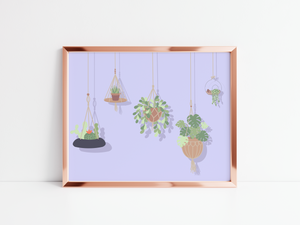 Open image in slideshow, Hanging Plant Print Landscape
